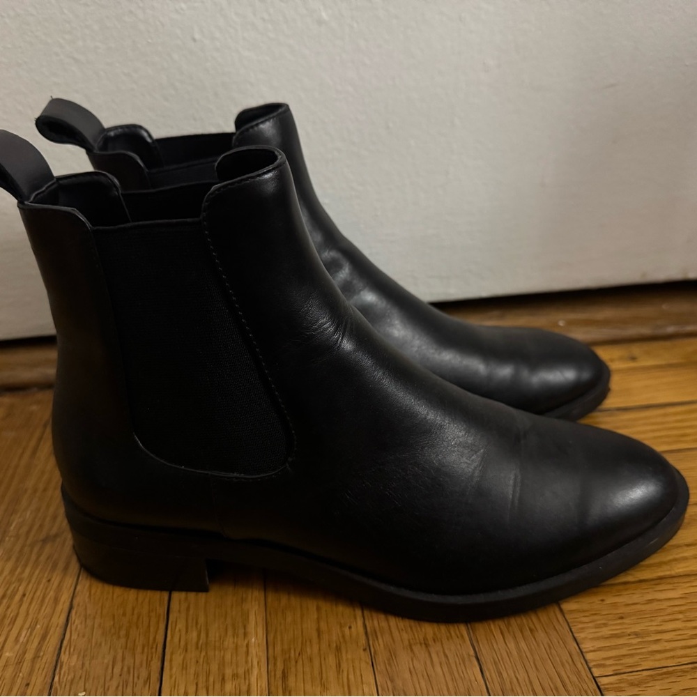 Zara Basic Black Booties Size 38 - image 2